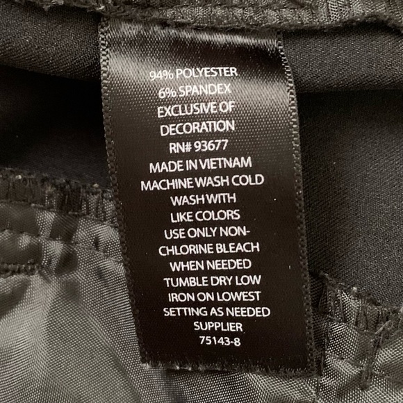 Worthington Modern Fit Black Pants Gold Stripe - Picture 10 of 10